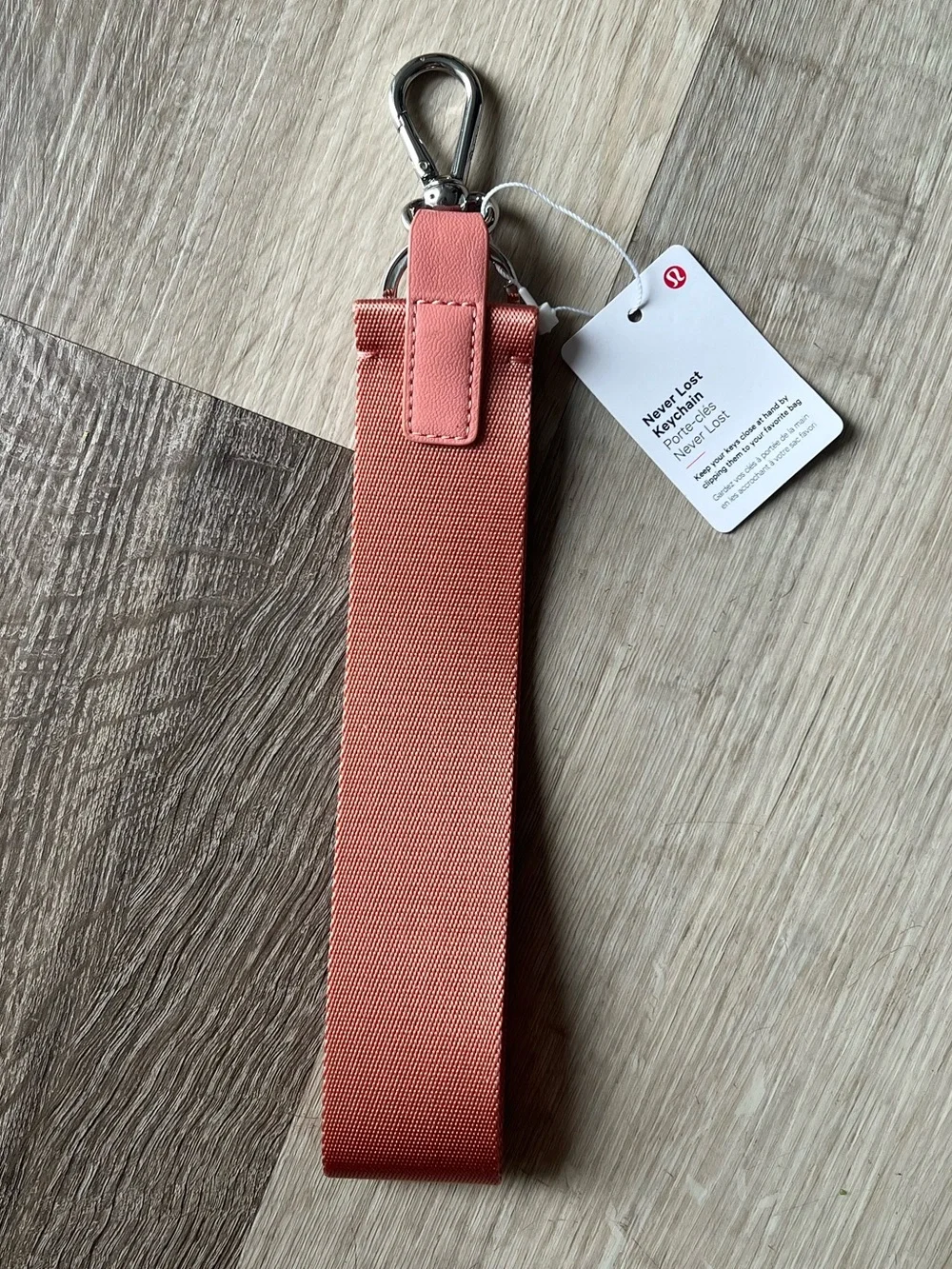 NWT Lululemon Never Lost Keychain Pink and Yellow